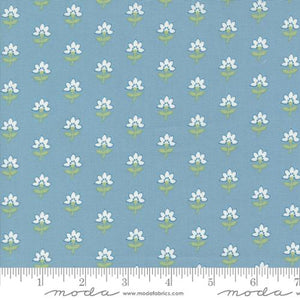 Shoreline Coastal Florals Light Blue 55301 12 by Camille Roskelley - Moda - 1/2 yard