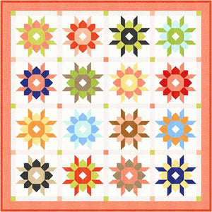 Crysanthemum Quilt Kit featuring Linen Cupboard  by  Fig Tree- Moda- 64 3/4 x 64 3/4