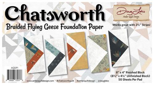Chatsworth Braided Flying Geese Foundation Papers AQDP1 by Antler Quilt Designs