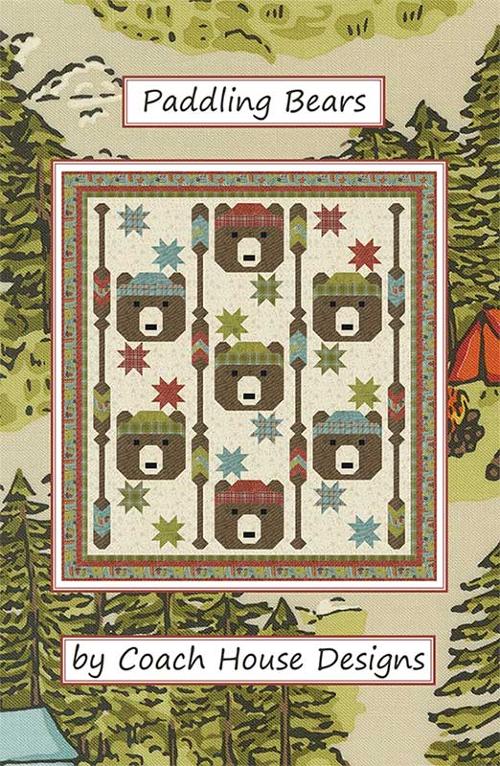 PREORDER Paddling Bears Quilt Kit using The Great Outdoors by Stacy Iest Hsu - Pattern by Coach House Designs- 64