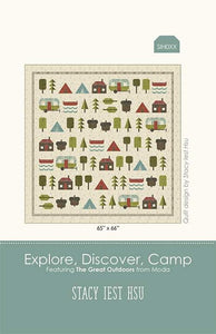 Explore Discover Camp Quilt Kit by Stacy Iest Hsu- Moda- Boxed Kit -65" x 65"