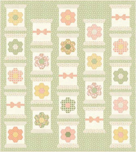 Sweet Spools Quilt Kit in Flower Girl by Heather Briggs -67 x 75"