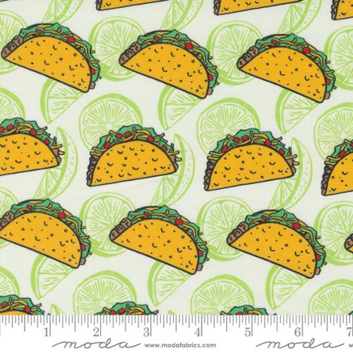 Snack Shack Feed Me Tacos Cream 11945 11 by Crystal Manning- Moda- 1/2 Yard