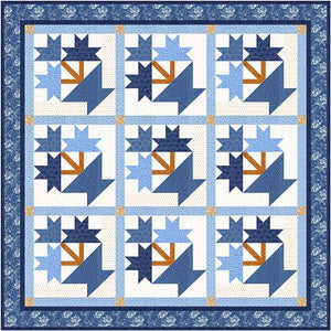 PREORDER Denim Baskets Quilt Kit using Denim and Daisies  by Fig Tree and Co- Moda-71" X 71""
