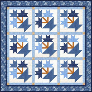 Denim Baskets Quilt Kit using Denim and Daisies  by Fig Tree and Co- Moda-71" X 71""