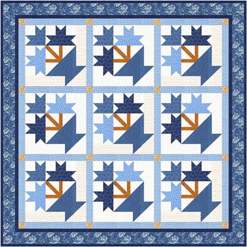 PREORDER Denim Baskets Quilt Kit using Denim and Daisies  by Fig Tree and Co- Moda-71