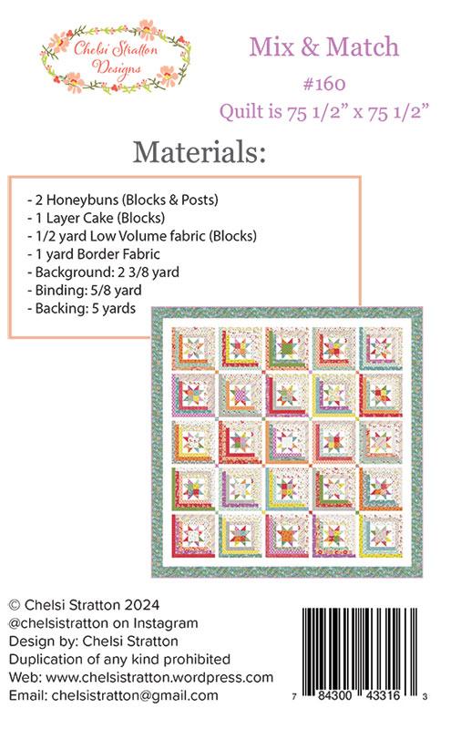Mix and Match Quilt Pattern by Chelsi Stratton- Moda- 75 X 75 ...