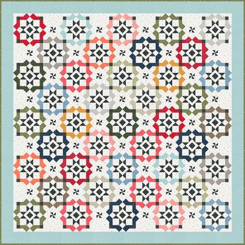PREORDER Glam Squad Quilt Kit in Magic Dots fabrics by Lella Boutique - Moda- 74 1/2