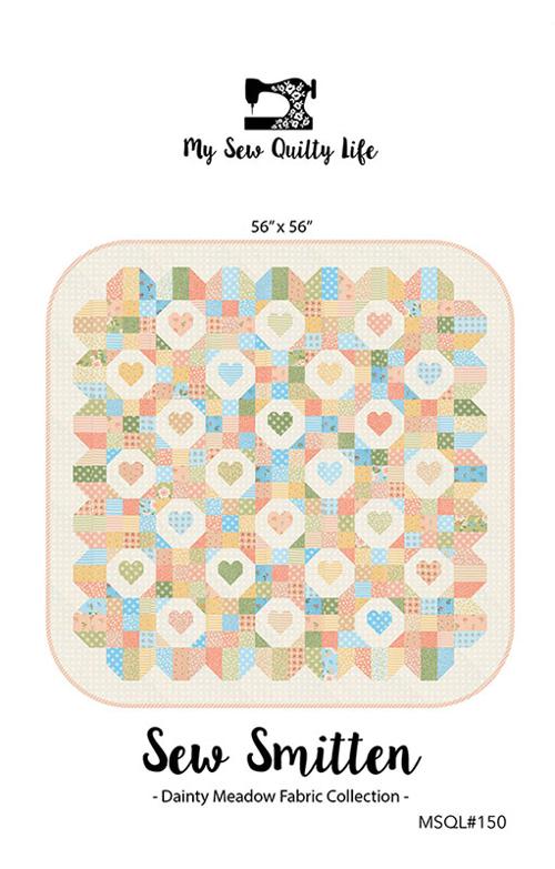 Sew Smitten Quilt Kit using Dainty Meadow by Heather Briggs- Moda - 56 X 56