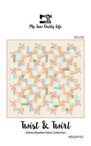 Twirl & Twist Quilt Kit using Dainty Meadow by Heather Briggs- Moda - 72 X 72"