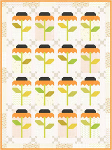 PREORDER Black Eyed Susan Quilt Kit using the Portofino Collection Fig Tree- Moda-57" X 77"