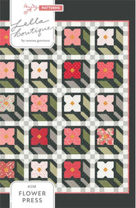 PREORDER Flower Press Quilt Kit using Love Blooms by Lella Boutique- Moda- 72" X 72"