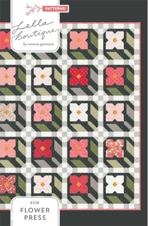 PREORDER Flower Press Quilt Kit using Love Blooms by Lella Boutique- Moda- 72