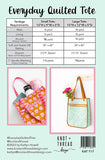 Everday Quilted Tote Pattern KAT 117 by Knot and Thread
