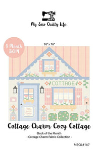 PREORDER Cozy Cottage BOM Quilt Kit using Cottage Charm from Heather Briggs- Moda - 76" X 76"