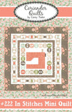 In Stitches Mini Quilt G CQ 222 Pattern  by Corey Yoder- 29" X 29"