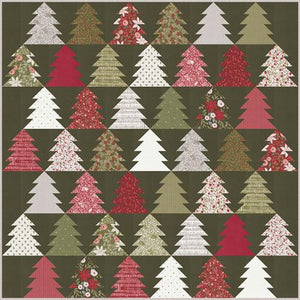 PREORDER Fir Tree Lane Quilt Kit using Berry and Pine by Lella Boutique- Moda- 77 X 74"