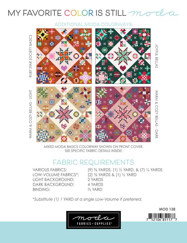 My Favorite Color Is Still Moda 2 * MOD 138 PATTERN BOOK- Moda- 81