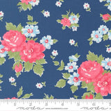 A Cat Named Stitch- Cabbage Rose Sea 55340 14 by Camille Roskelley - Moda- 1/2 Yard