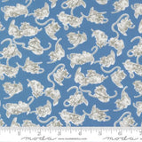 A Cat Named Stitch Georgie Blue 55341 13 by Camille Roskelley - Moda- 1/2 Yard