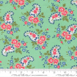 A Cat Named Stitch- Sweet Paisley Green 55346 19 by Camille Roskelley - Moda- 1/2 Yard