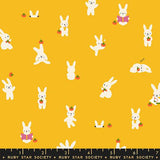 PREORDER Persimmon- Bun E And Sammy Dandelion RS1118 13 by Rashida Hale for Ruby Star Society-Moda- 1/2 Yard