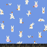 PREORDER Persimmon- Bun E And Sammy Lindley Blue RS1118 16 by Rashida Hale for Ruby Star Society-Moda- 1/2 Yard
