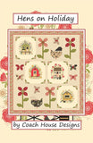 Hens on Holiday G CHD 2535 Pattern by Coach House Designs- Moda- 61 x 73"