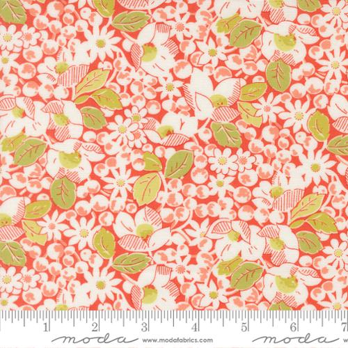 PREORDER Summers End Garden Bounty Persimmon 35430 16 by Fig Tree- Moda -1/2 Yard