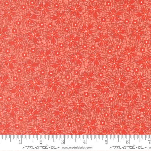 PREORDER Summers End Geranium Leaves Persimmon 35432 16 by Fig Tree- Moda -1/2 Yard