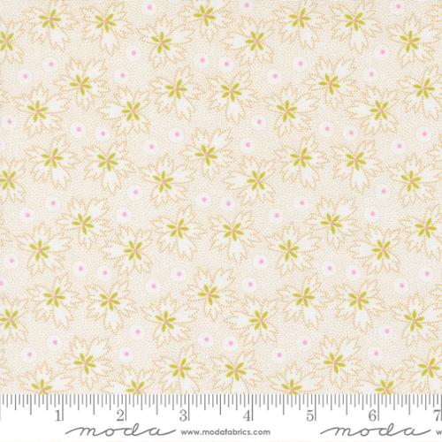 PREORDER Summers End Geranium Leaves Almond Pie 35432 25 by Fig Tree- Moda -1/2 Yard