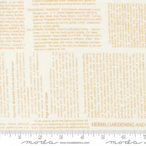 PREORDER Summers End Garden Collage Almond Pie 35433 25 by Fig Tree- Moda -1/2 Yard