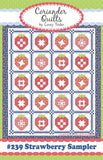Strawberry Sampler Pattern CQ 239   by Corey Yoder- Moda- 73 X 88"