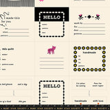 PREORDER 1- 800 Calico Thanks I Made This Panel Black RS4165 14 by Alexia Abegg for Ruby Star Society - 24" X 42"