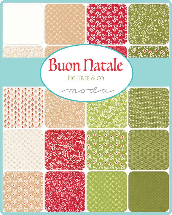 PREORDER Buon Natale Half Yard Bundle 35400HYB by Fig Tree- Moda-35 Prints