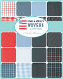 PREORDER Stars & Stripes Wovens Fat Quarter Bundle 12227AB by Camille Roskelley- Moda - 16 Prints