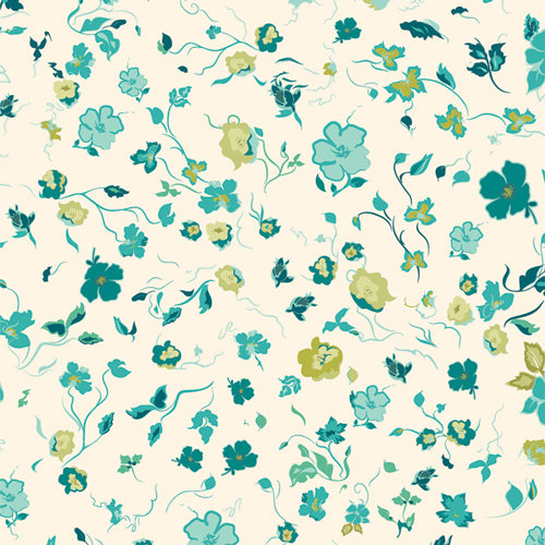 Joie de Clair Lagoon BLC31102 from Bloomcore by Art Gallery Fabrics- 1/2 Yard