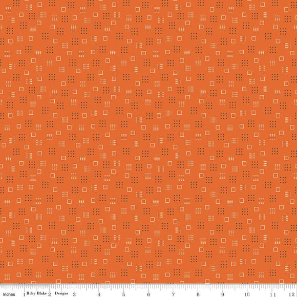 Calico Squares Autumn C12849 by Lori Holt for Riley Blake Designs- 1/2 Yard