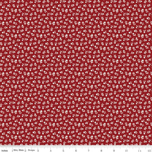 Calico Ditzy Beet Red C12851 by Lori Holt for Riley Blake Designs- 1/2 Yard