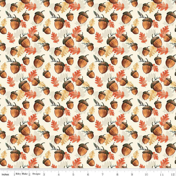 Shades of Autumn Acorns C13473-CREAM -Riley Blake Designs-