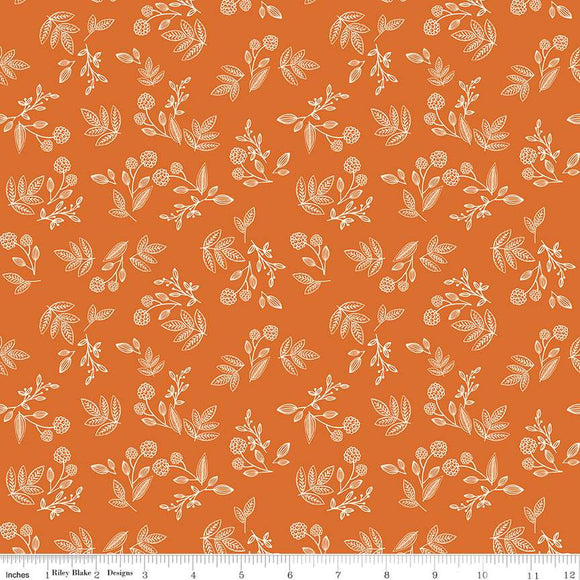Shades of Autumn Sprigs C13474-ORANGE -Riley Blake Designs-