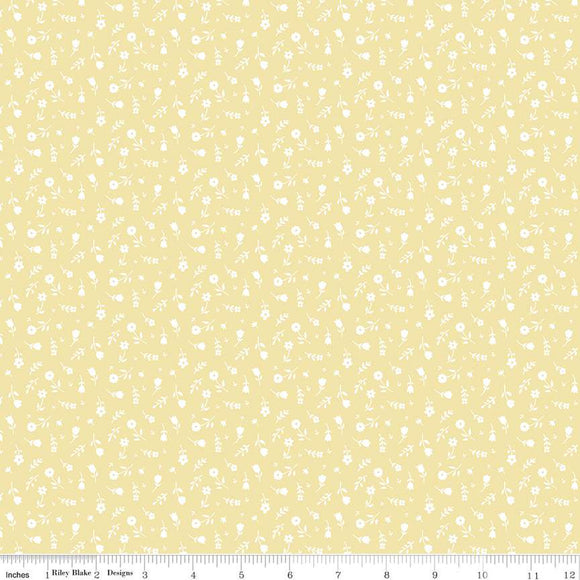 Bunny Trail Ditsy C14255-SUNSHINE by Dani Mogstad for Riley Blake Fabric- 1/2 YARD