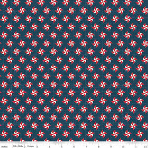 Sweet Freedom Pinwheels Oxford C14415-OXFORD by Beverly McCullough for Riley Blake Designs -1/2 yard