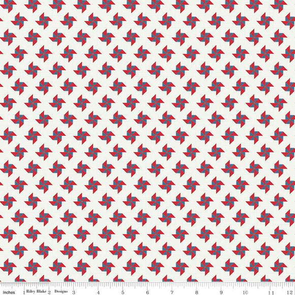 Sweet Freedom Pinwheels Sand Dollar C14415-SAND DOLLAR by Beverly McCullough for Riley Blake Designs -1/2 yard