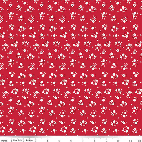 American Beauty Ditsy C14446-RED by Dani Mogstad for Riley Blake Fabric- 1/2 YARD