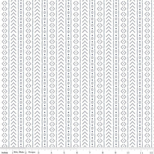 American Beauty Stripe C14447-WHITE by Dani Mogstad for Riley Blake Fabric- 1/2 YARD