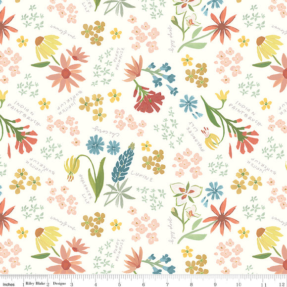 Albion Main C14590-CREAM by Amy Smart for  Riley Blake Designs- 1/2 yard