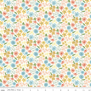 Albion Flowers C14591-CREAM by Amy Smart for  Riley Blake Designs- 1/2 yard