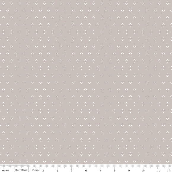Albion Dots C14597-ASH by Amy Smart for  Riley Blake Designs- 1/2 yard