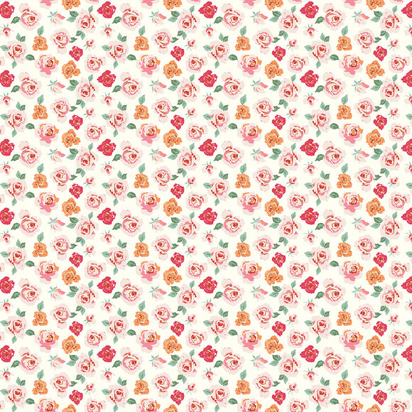 BloomBerry Tiny Roses C14601-CREAM by Riley Blake Designs- 1/2 Yard